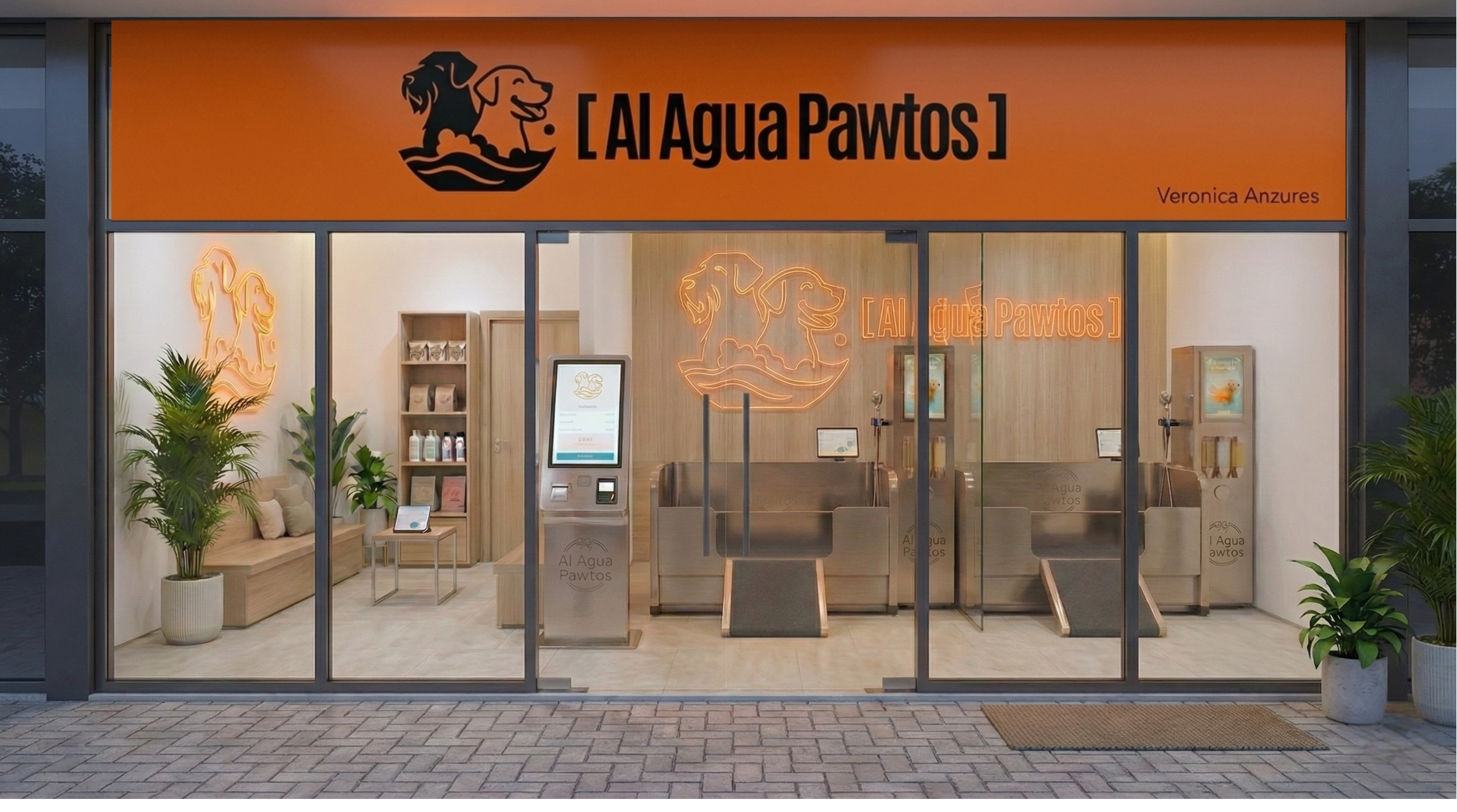 Fachada de Al Agua Pawtos en Verónica Anzures